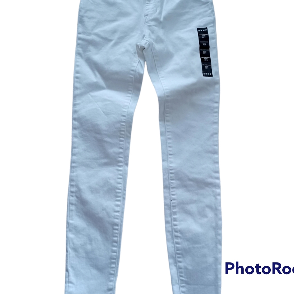 NWT, DKNY White Stretch Jeans - Picture 1 of 6